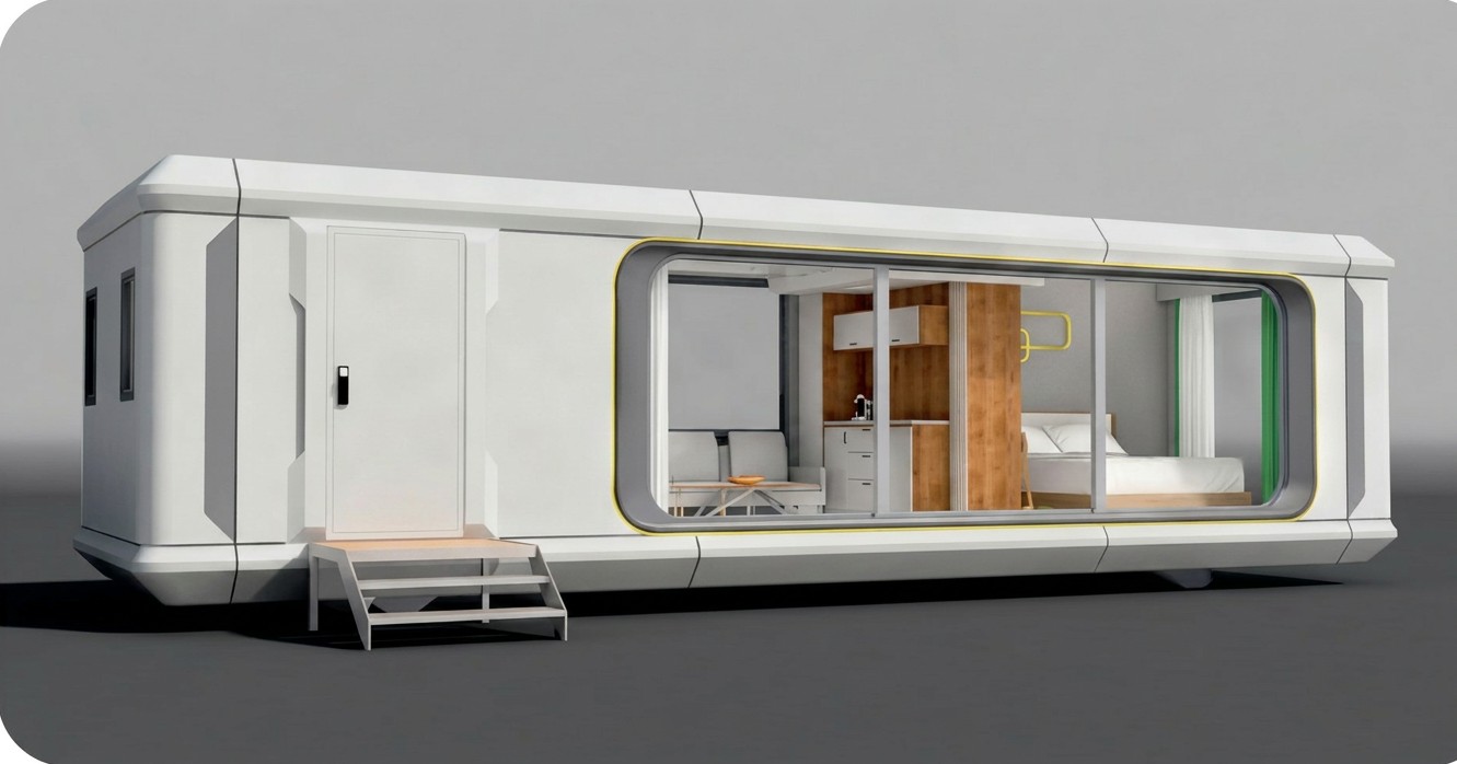 Cabin exterior in Lunar White