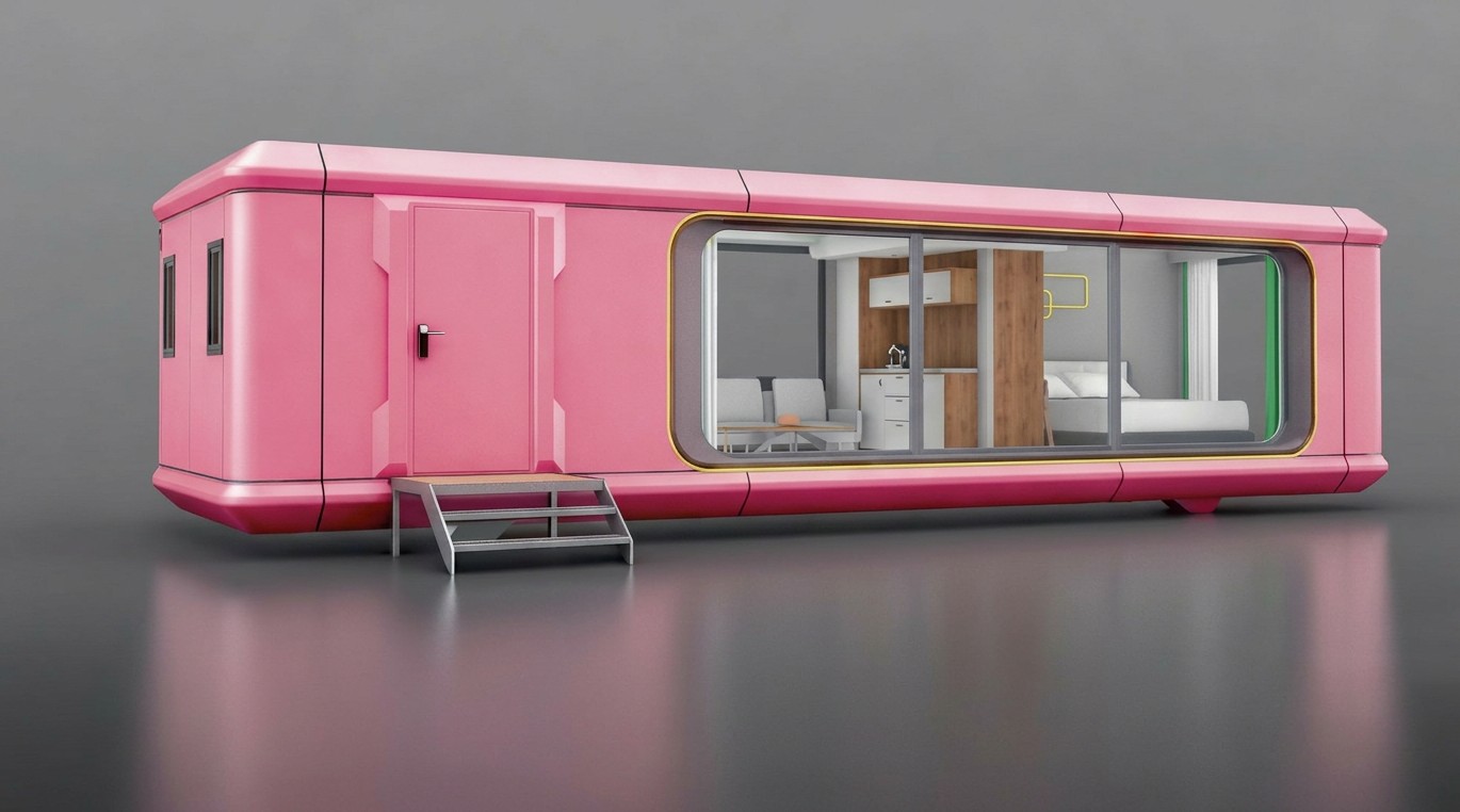 Cabin exterior in Sakura Pink