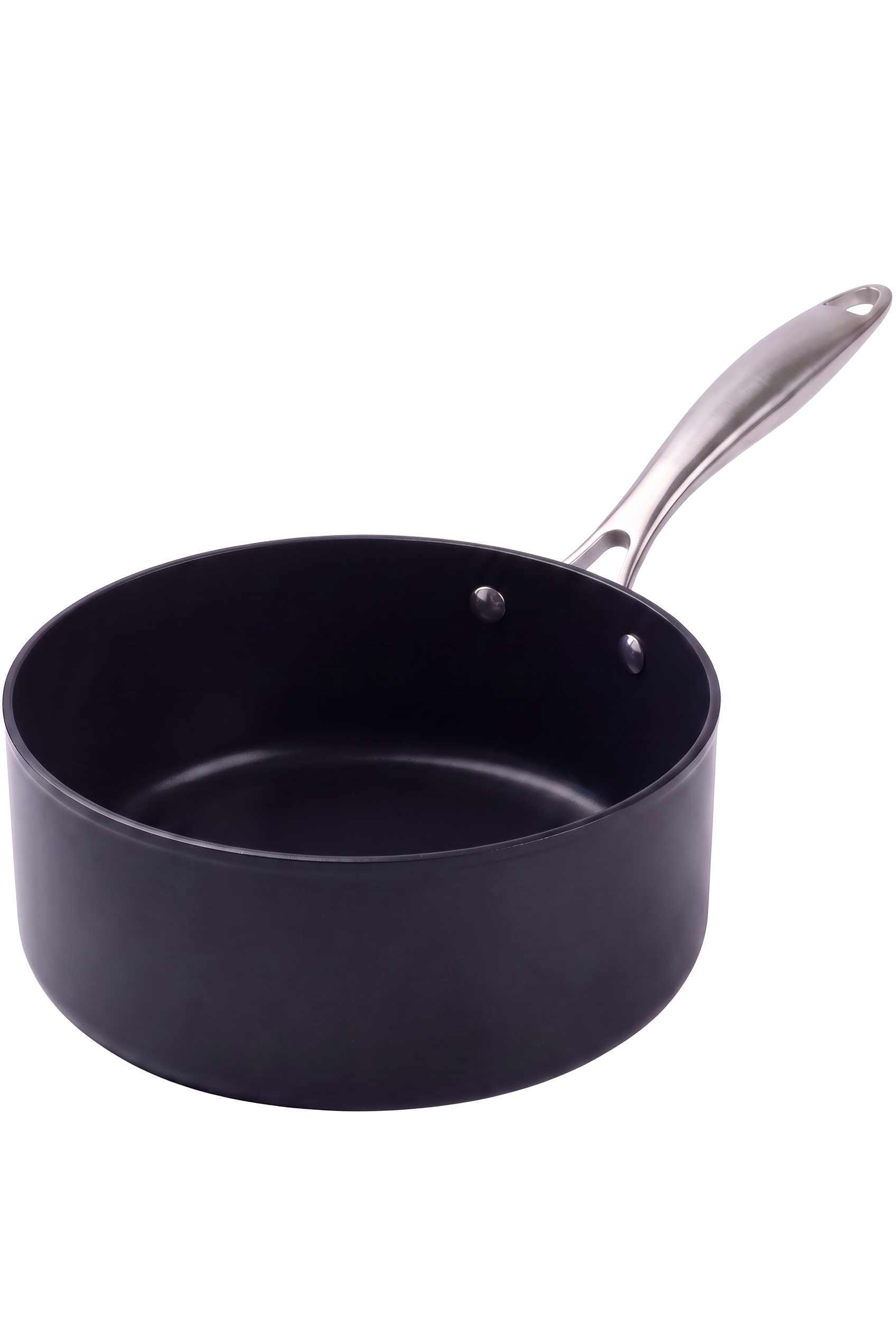 Nator Next-Gen Saucepan 18cm in Obsidian Black with black non-stick interior
