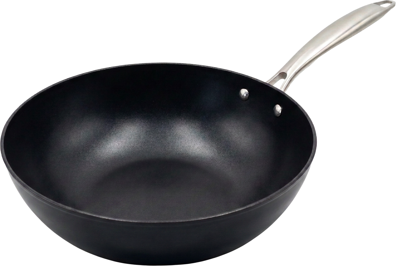 Nator Next-Gen Wok 30cm in Obsidian Black with black non-stick interior